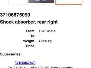 bontott BMW X5 Jobb hátsó Lengéscsillapító