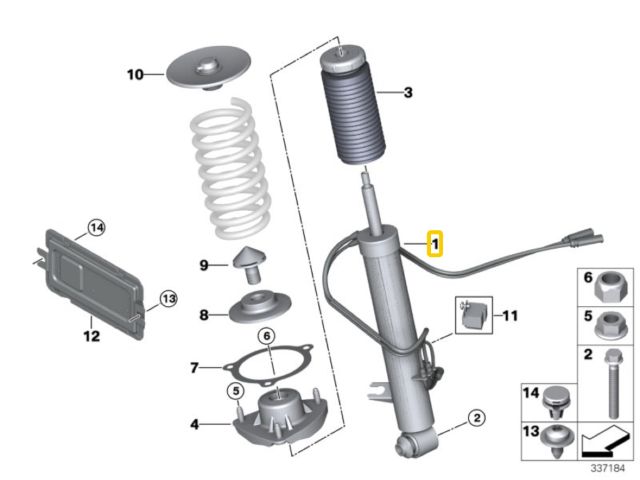 bontott BMW X5 Jobb hátsó Lengéscsillapító