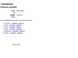 bontott BMW X5 Kipufogó Könyök