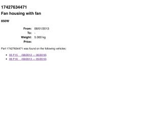 bontott BMW X5 Klímahűtő Ventilátor