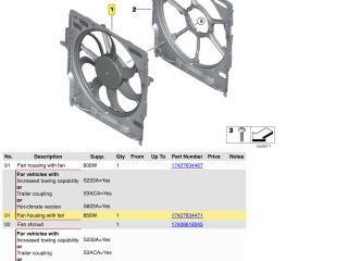 bontott BMW X5 Klímahűtő Ventilátor