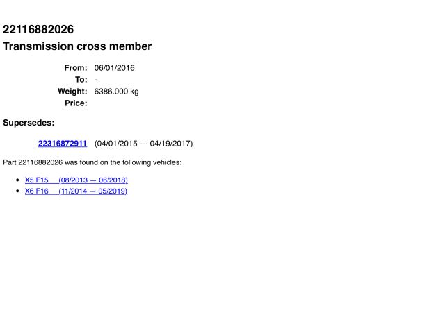 bontott BMW X5 Váltó Tartó Bak (Pozíciófüggetlen)