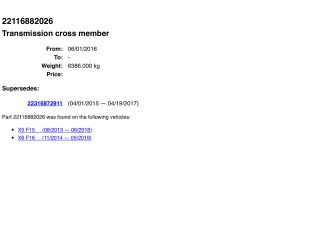 bontott BMW X5 Váltó Tartó Bak (Pozíciófüggetlen)