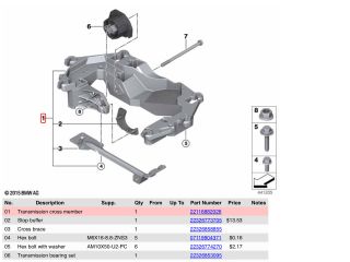 bontott BMW X5 Váltó Tartó Bak (Pozíciófüggetlen)