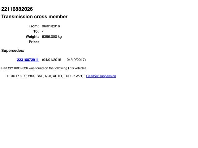 bontott BMW X5 Váltó Tartó Bak (Pozíciófüggetlen)