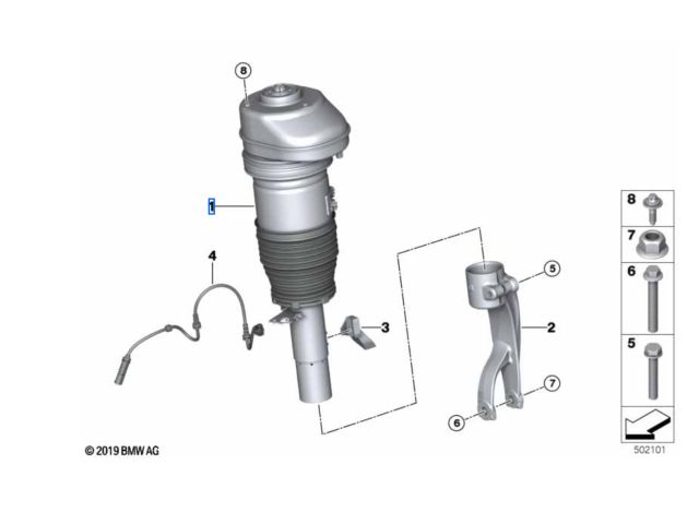 bontott BMW X5 Bal első Rugó