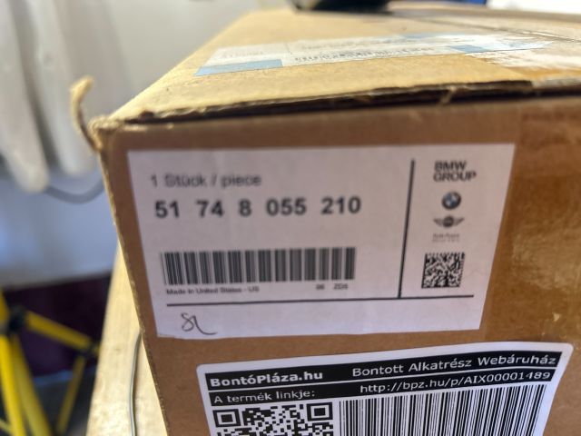 bontott BMW X6 Jobb első Fék Hűtő Cső