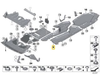 bontott BMW X6 Jobb Motorburkolat