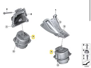 bontott BMW X6 Motor Tartó Bak (Pozíciófüggetlen)