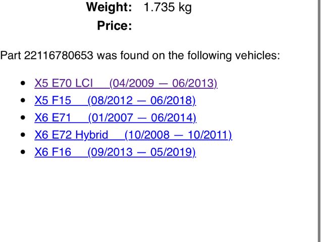 bontott BMW X6 Motor Tartó Bak (Pozíciófüggetlen)