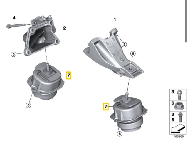 bontott BMW X6 Motor Tartó Bak (Pozíciófüggetlen)