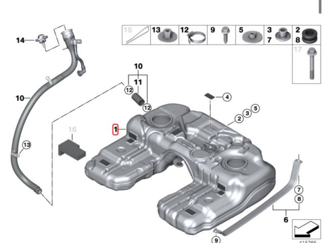 bontott BMW X6 Tank