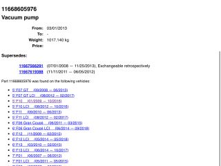 bontott BMW X6 Vákumpumpa