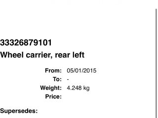 bontott BMW X6 Bal hátsó Csonkállvány Kerékaggyal