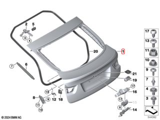 bontott BMW X6 Csomagtérajtó (Üres lemez)