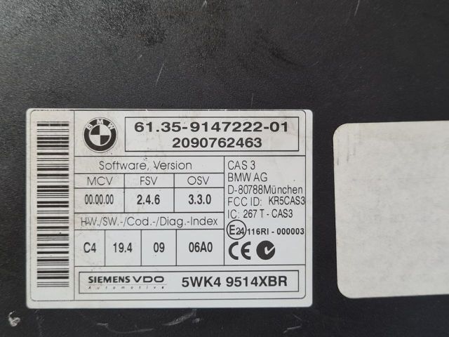 bontott BMW X6 Gyújtáskapcsoló Elektronika