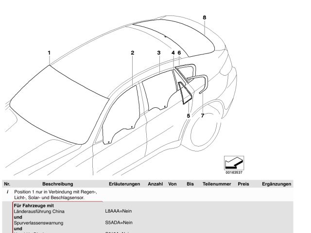 bontott BMW X6 Hátsó Szélvédő