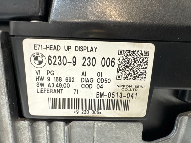 bontott BMW X6 Head-Up Display