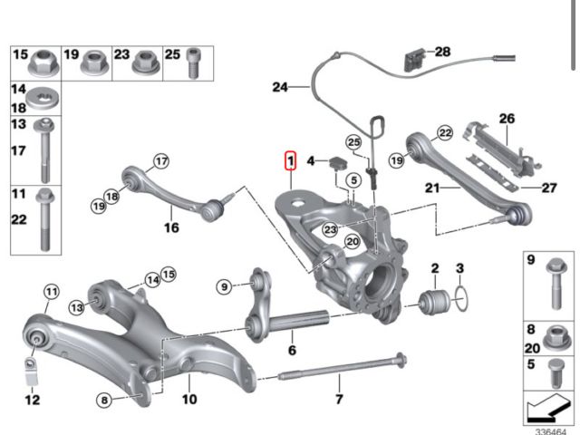bontott BMW X6 Jobb hátsó Csonkállvány Kerékaggyal
