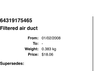 bontott BMW X6 Pollenszűrő Ház