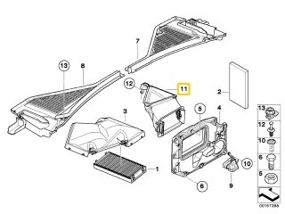 bontott BMW X6 Pollenszűrő Ház