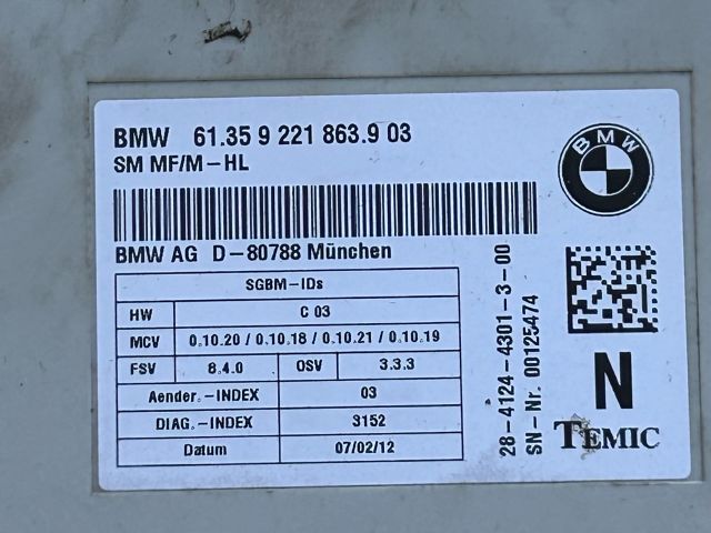 bontott BMW X6 Ülés Elektronika