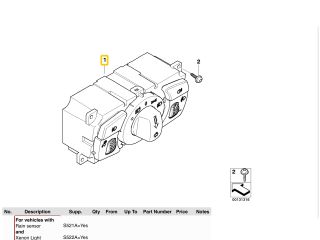 bontott BMW X6 Világítás Kapcsoló