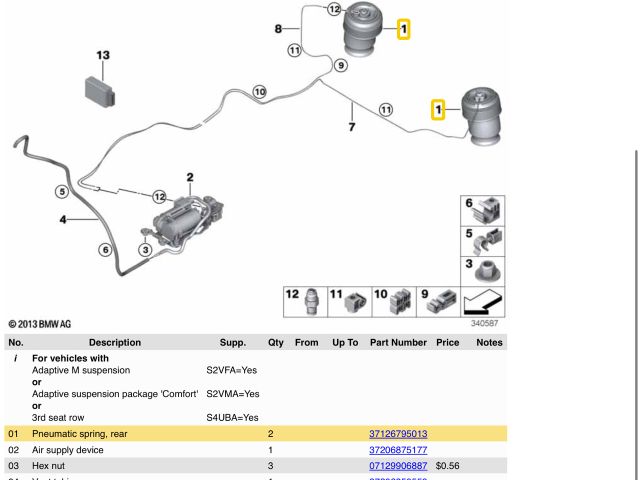 bontott BMW X6 Hátsó Rugó