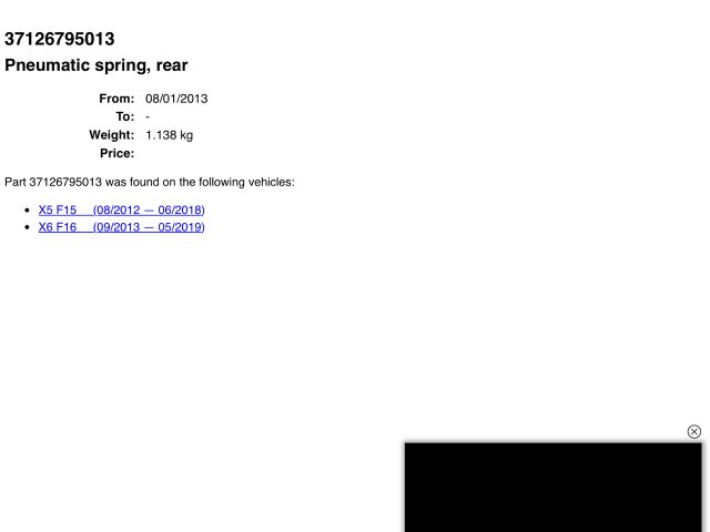 bontott BMW X6 Hátsó Rugó