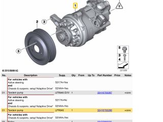 bontott BMW X6 Kormányszervó Motor (Hidraulikus)
