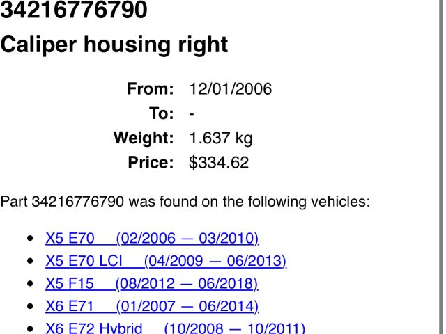 bontott BMW X6 Hátsó Pár Fék Szett (Nyereg, Tárcsa, Betét)