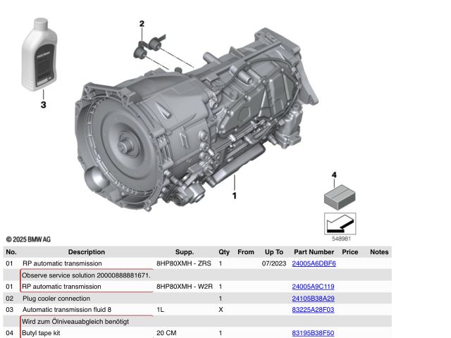 bontott BMW X7 Automata Váltó