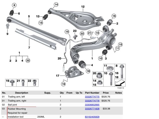 bontott BMW Z4 Bal hátsó Felső Lengőkar