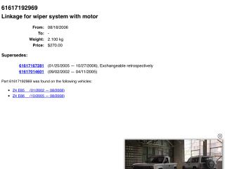 bontott BMW Z4 Első Ablaktörlő Szerkezet Motorral