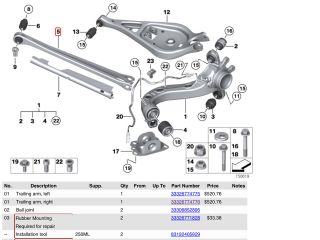bontott BMW Z4 Jobb hátsó Felső Hátsó Lengőkar