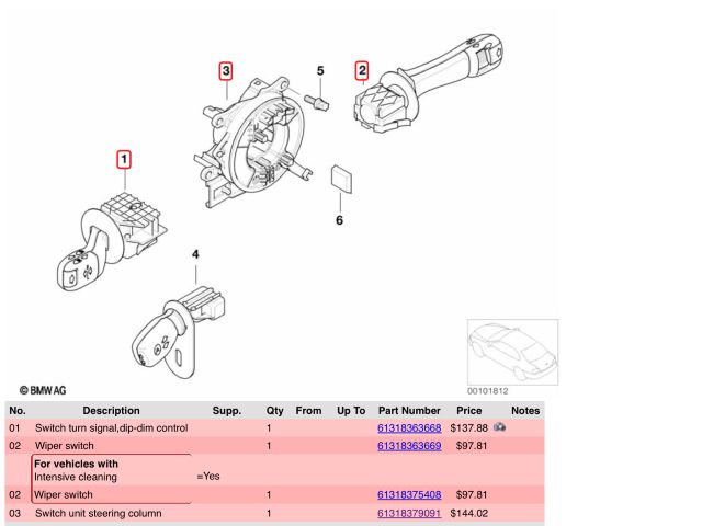 bontott BMW Z4 Komplett Kormánykapcsoló (Bajuszkapcsoló)