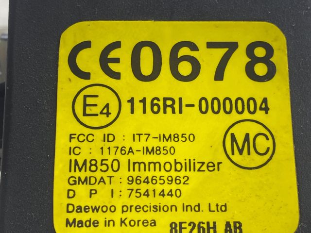 bontott CHEVROLET AVEO Gyújtáskapcsoló