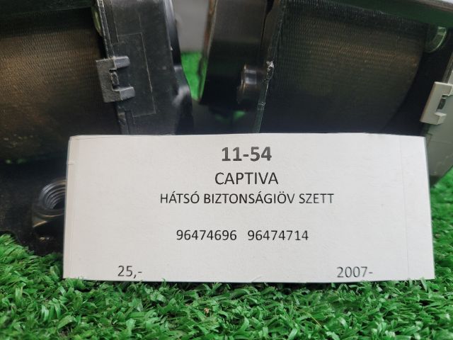 bontott CHEVROLET CAPTIVA Hátsó Biztonsági Öv Szett