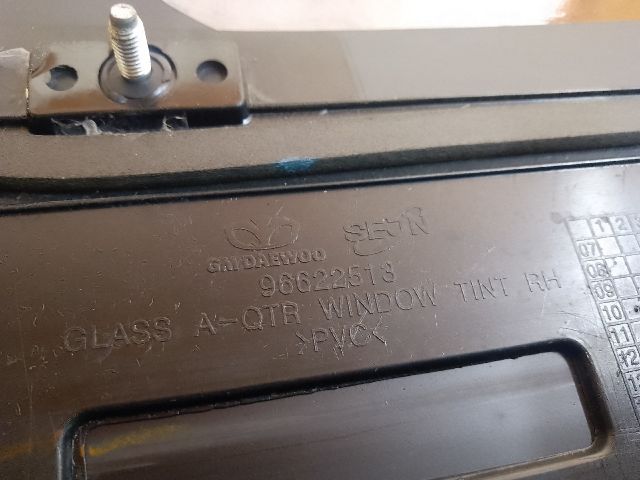 bontott CHEVROLET CAPTIVA Jobb C Oszlop Oldalablak Üveg