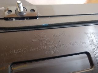 bontott CHEVROLET CAPTIVA Jobb C Oszlop Oldalablak Üveg