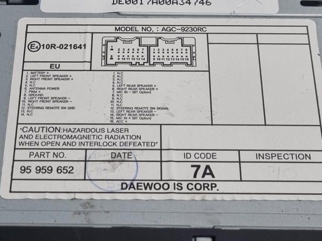 bontott CHEVROLET CAPTIVA Rádió / CD