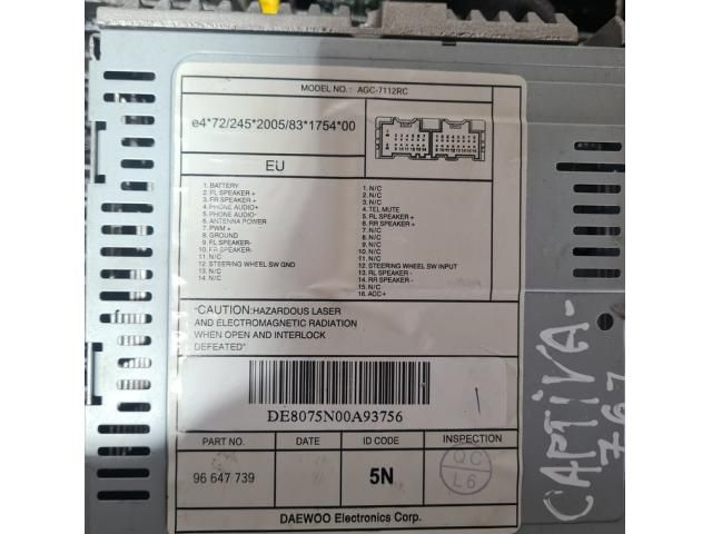 bontott CHEVROLET CAPTIVA Rádió / CD