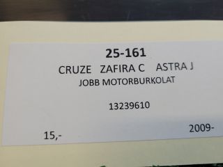 bontott CHEVROLET CRUZE Jobb Motorburkolat