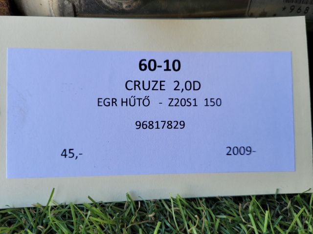 bontott CHEVROLET CRUZE EGR Hűtő