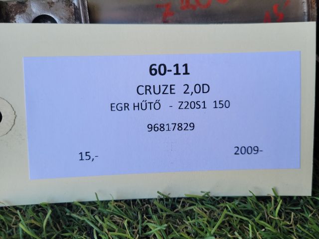 bontott CHEVROLET CRUZE EGR Hűtő
