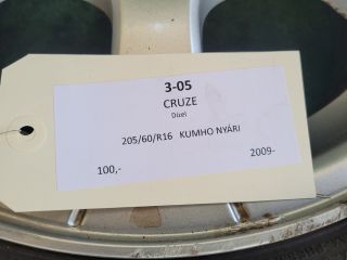 bontott CHEVROLET CRUZE Alufelni Szett Gumival