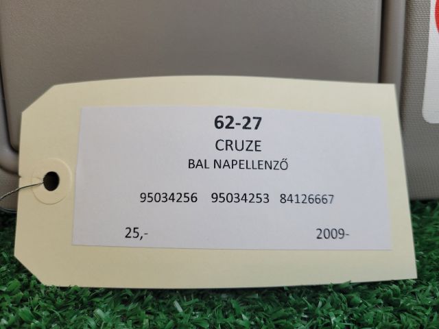 bontott CHEVROLET CRUZE Bal Napellenző