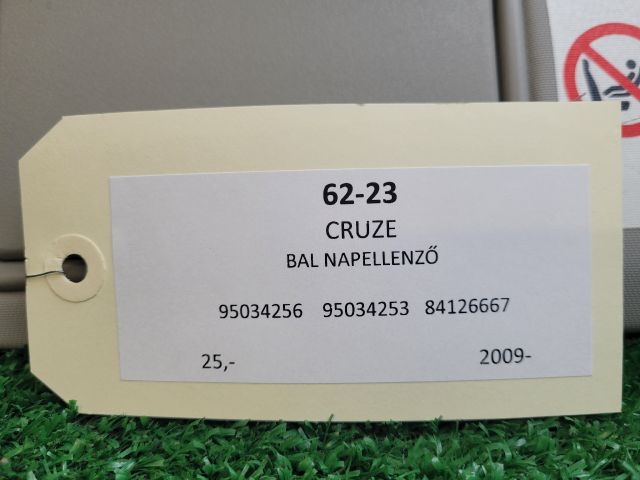bontott CHEVROLET CRUZE Bal Napellenző