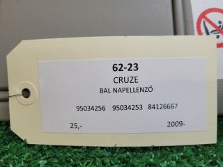 bontott CHEVROLET CRUZE Bal Napellenző