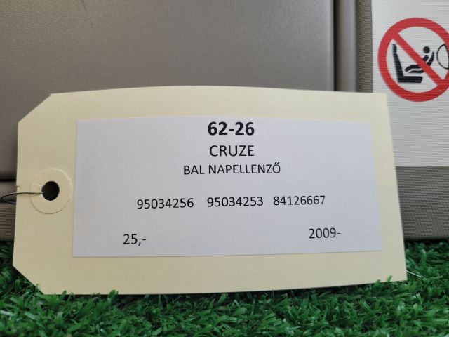 bontott CHEVROLET CRUZE Bal Napellenző
